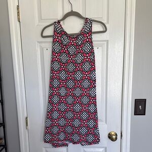 Crown & Ivy Pink and Black Patterned Sleeveless Dress